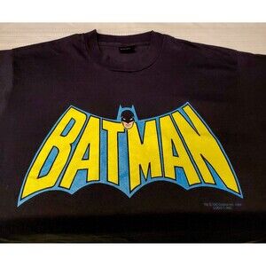Vintage Black Men's Batman T-Shirt XL, 1989, Single Stitch,  Made in USA
